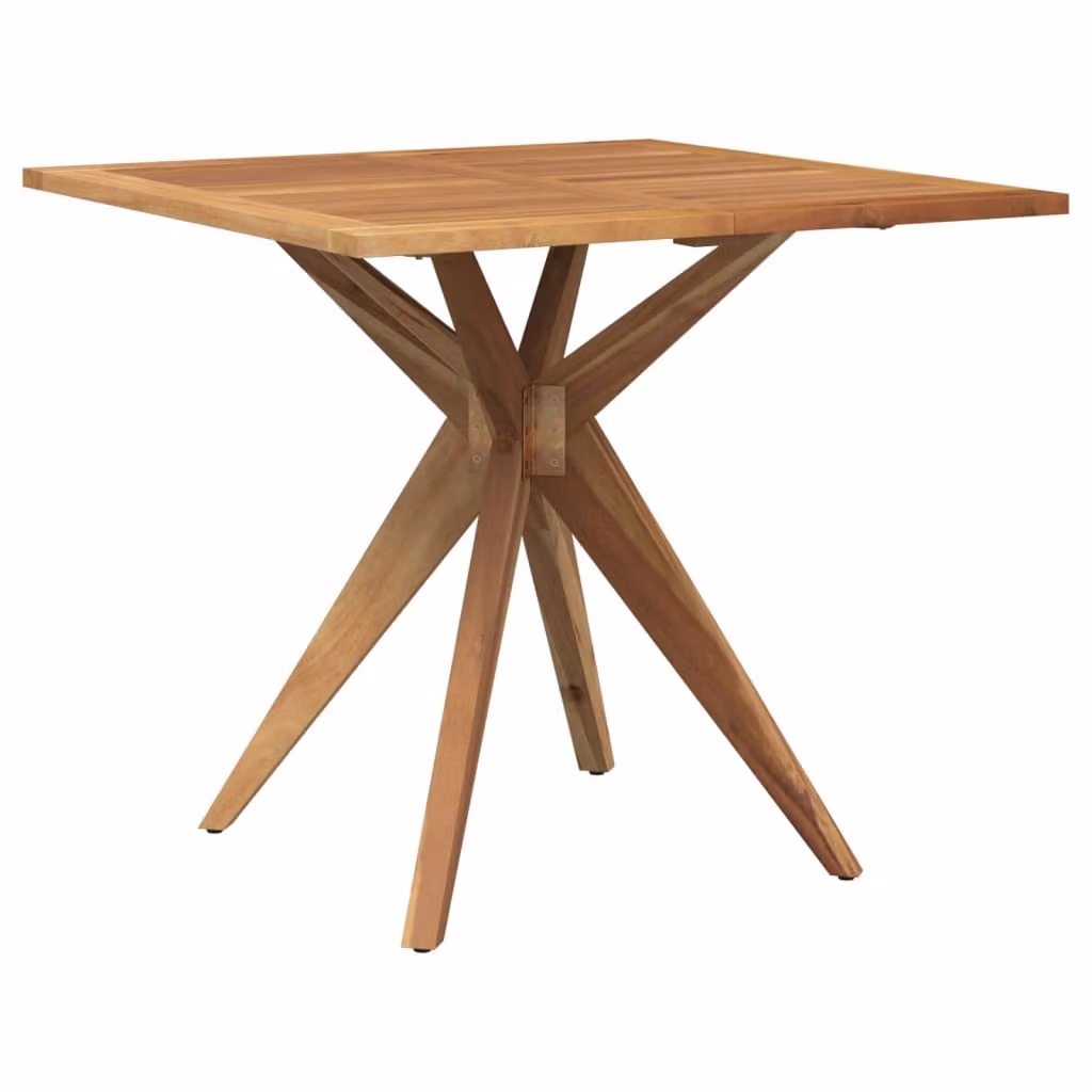 Tavolo da giardino quadrato 85x85x75 cm in legno massiccio di acacia