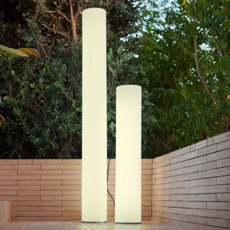 Newgarden Lampione Fity, altezza 160 cm, 3.000 K Fity, Bianco / Opale, Plastica, Lampada da esterni