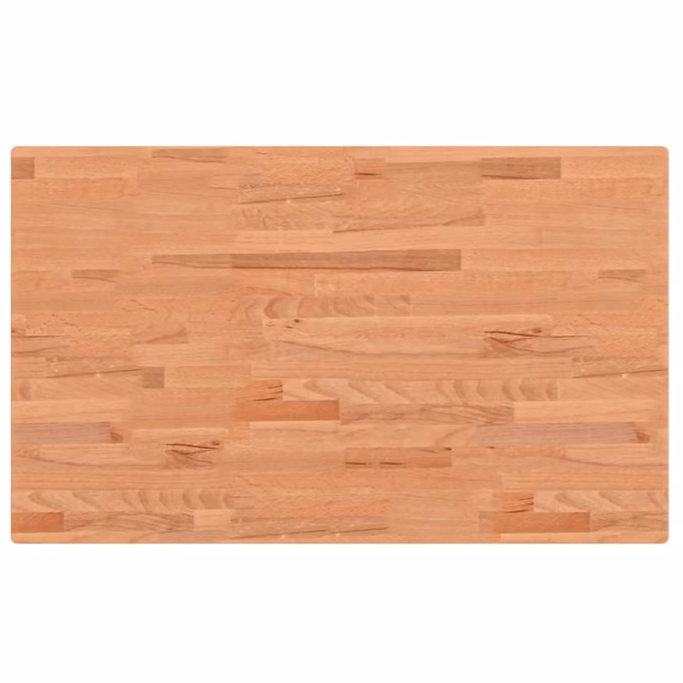 Piano Bagno 100x60x2,5 cm in Legno Massello di Faggio