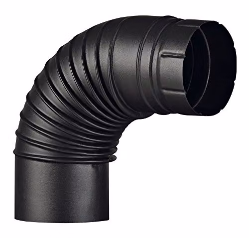 Gomito Smaltato a 90° 10 cm Nero Opaco Aeternum Ala