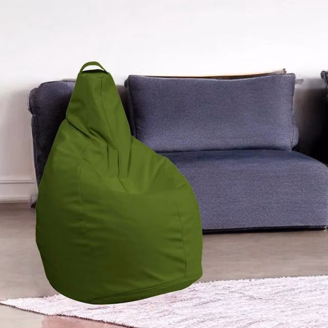 Pouf Aunter Talamo Italia, Poltrona sacco multiuso e poggiapiedi, Verde, L 90 x P 90 x H 120 cm – 1