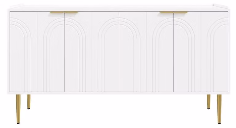 Credenza, design moderno, ampio spazio contenitivo, bianco
