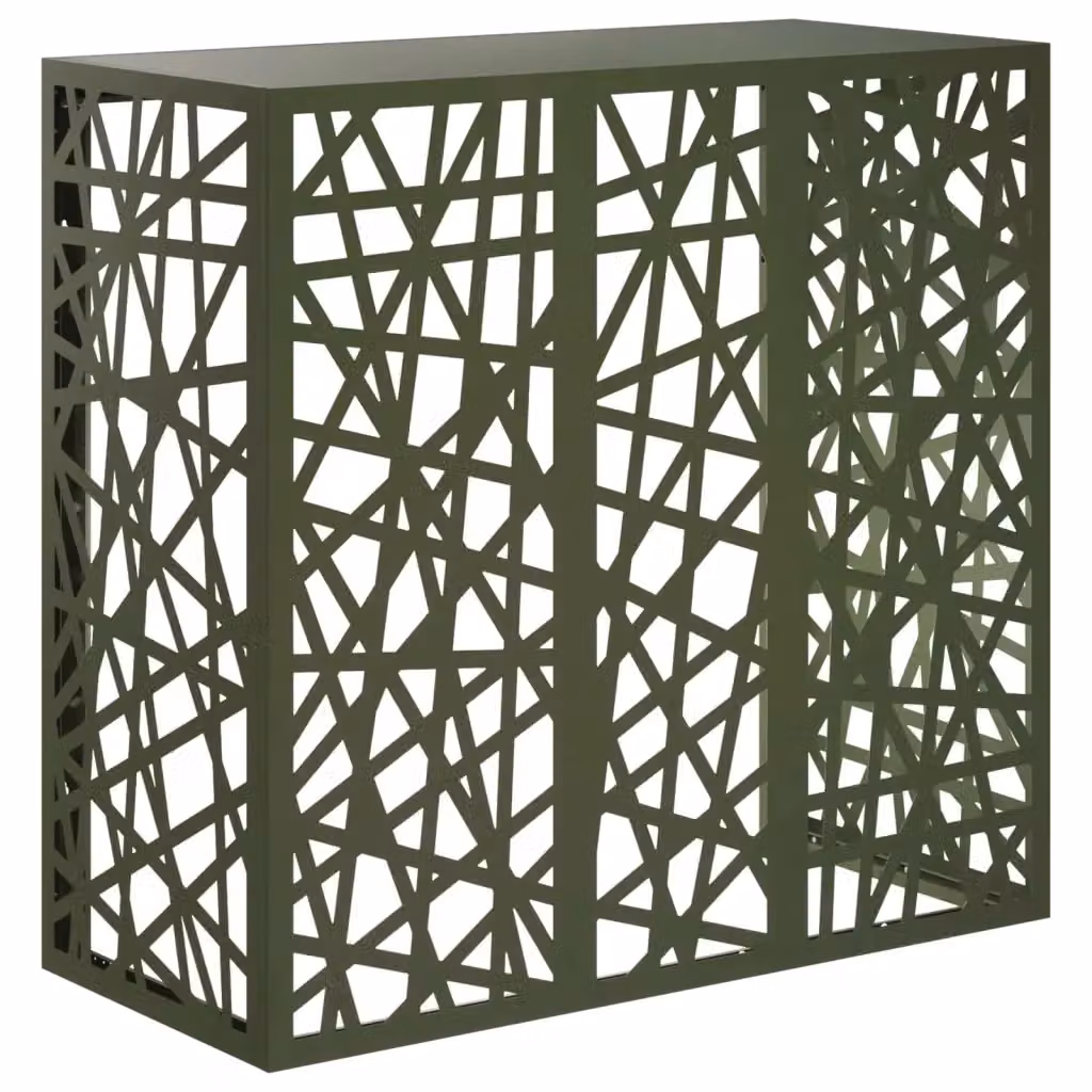 Copertura per condizionatore d'aria vidaXL in acciaio, colore verde, L: 110 cm, P: 105 cm, H: 50 cm – 2