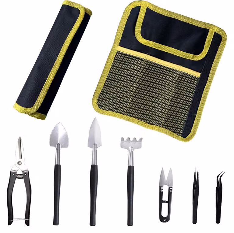 Set di strumenti per bonsai, 8 pezzi - Kit professionale per la cura di bonsai e piante da interno