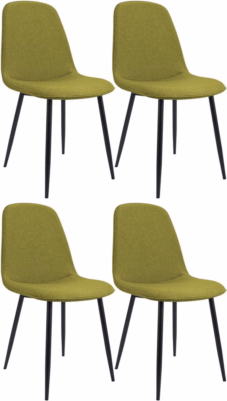 set di sedie da pranzo 4 pezzi - sedie da cucina - confortevole imbottitura in velluto, look moderno