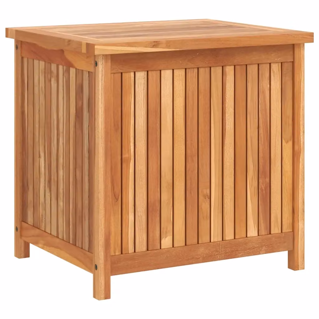 Baule da giardino in legno massello di teak vidaXL marrone L: 60 cm, P: 50 cm, H: 58 cm – 2