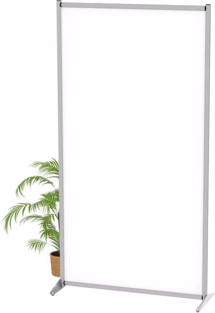Pannello divisorio singolo in Forex bianco e argento Top Eventi Store L: 100 cm, H: 190 cm