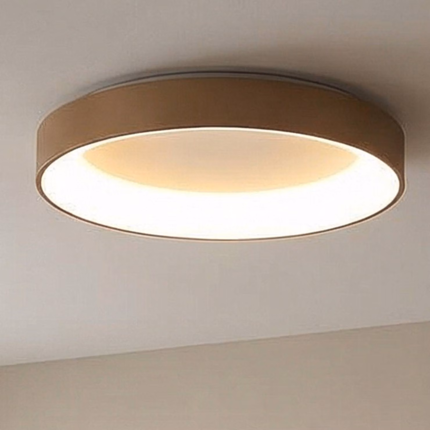 Mantra Iluminación Plafoniera a LED Niseko II, dimmerabile, Ottone / Oro, Soggiorno / Sala da pranzo, Alluminio, Moderno, Plafoniera LED