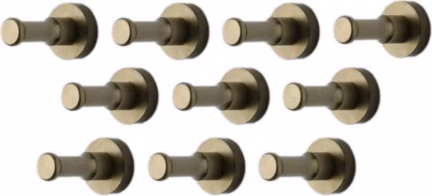 Set di 10 ganci appendiabiti in metallo, staffe da parete, bronzo