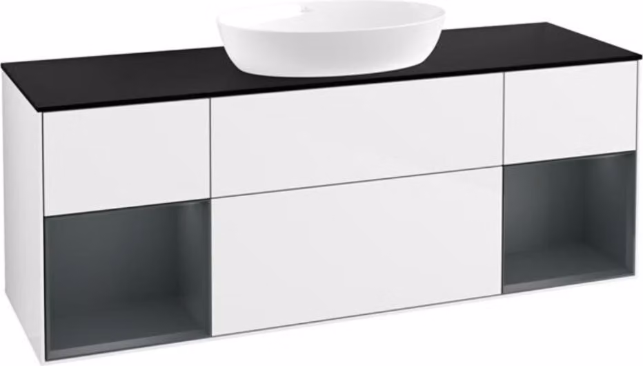 V&B mobile da parete Finion 160cm, Pl b m, Reg md m Lac, glo wh. Lac