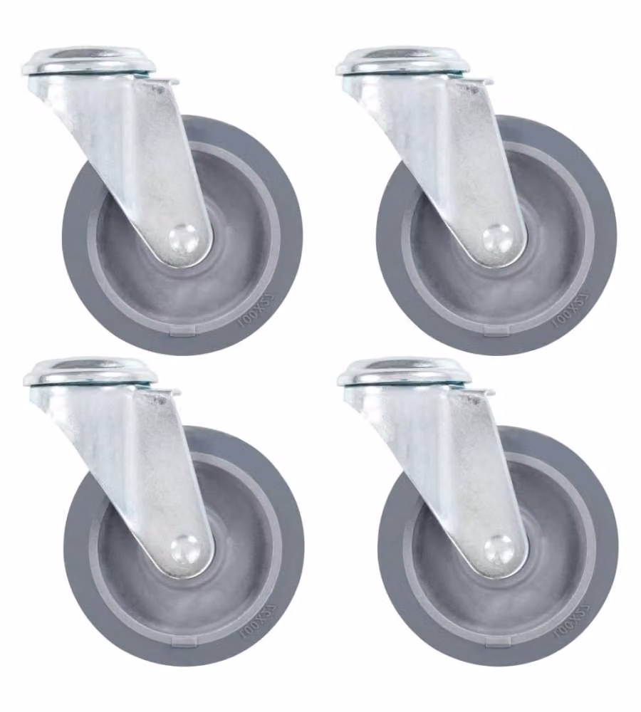 Ruote Girevoli con Foro per Bullone 12 pz 100 mm 277862
