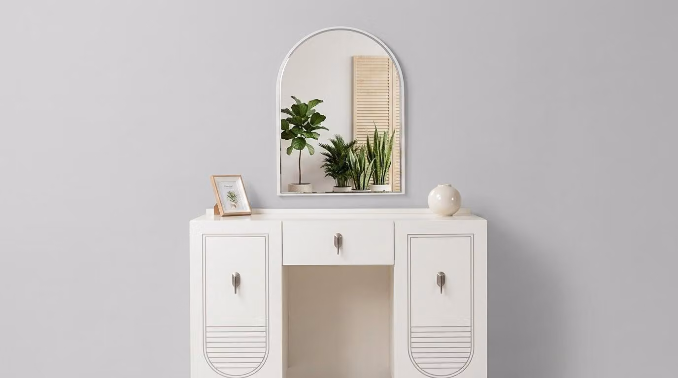 Comodino, comodo, elegante, bianco, minimalista, spazioso, moderno
