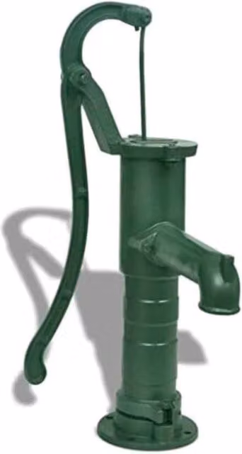 Pompa d'acqua a mano a vite in ghisa MERKLOOS, colore verde, 10,5 kg