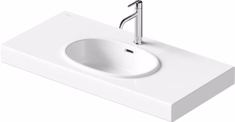Duravit Balcoon lavabo, 1 trou pour robinet, avec trop-plein, largeur 1000mm, 241210AA00, 241210AA00