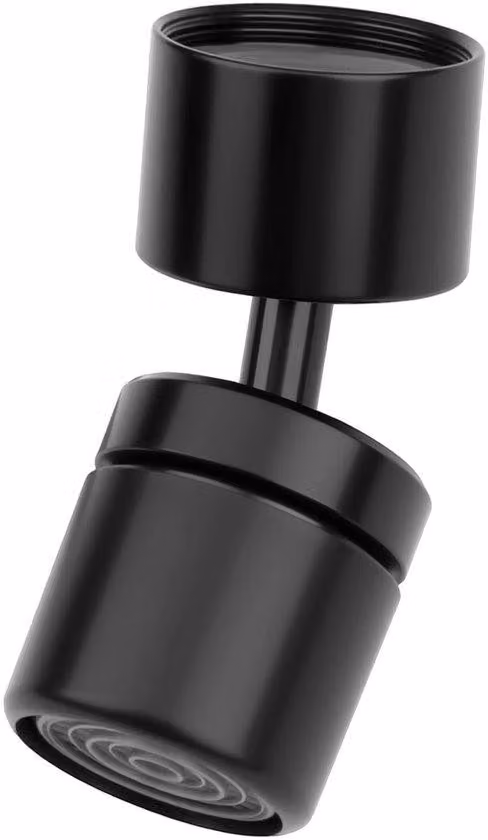 Rubinetto con getto a cascata e rotazione a 360°