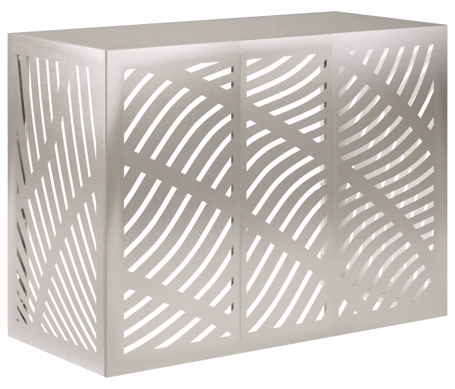 Coperchio per aria condizionata argento 110 x 50 x 80 cm in acciaio inox