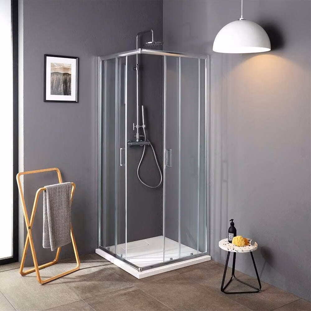 Box doccia scorrevole in cristallo 75x75 ad angolo | Luna