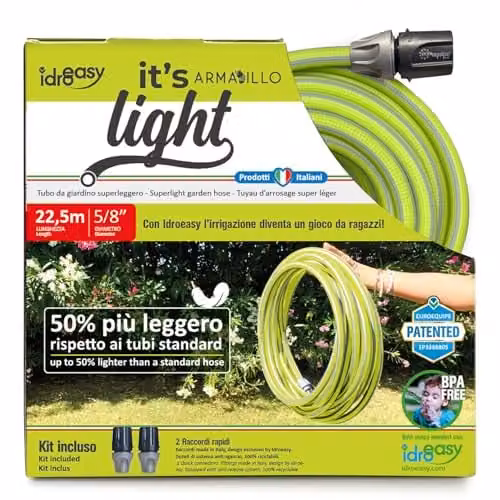Tubo da giardino Idroeasy Armadillo Superlight 22,5 m - Diam.18,5 mm - Anti piega e super flessibile