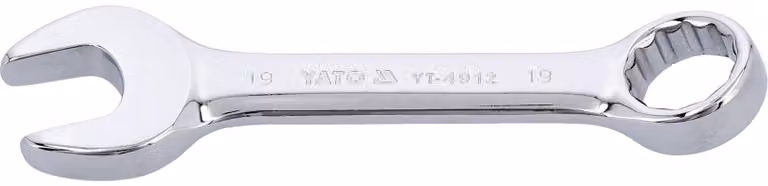 Chiave combinata corta da 19 mm, acciaio 40CrV
