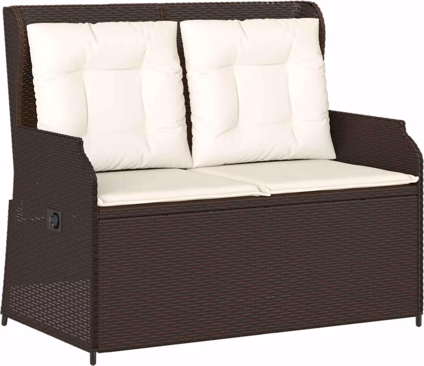 Panchina da giardino Marrone polyrattan