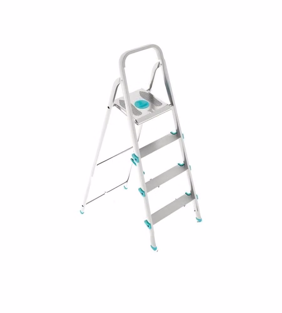 Xtra Scala Domestica Alluminio Antiscivolo - 3 Gradini Zigrinati 8 cm