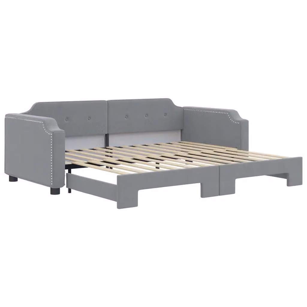 Divano Letto Moderno vidaXL Grigio con Letto Estraibile per Soggiorno e Camera da Letto – 2