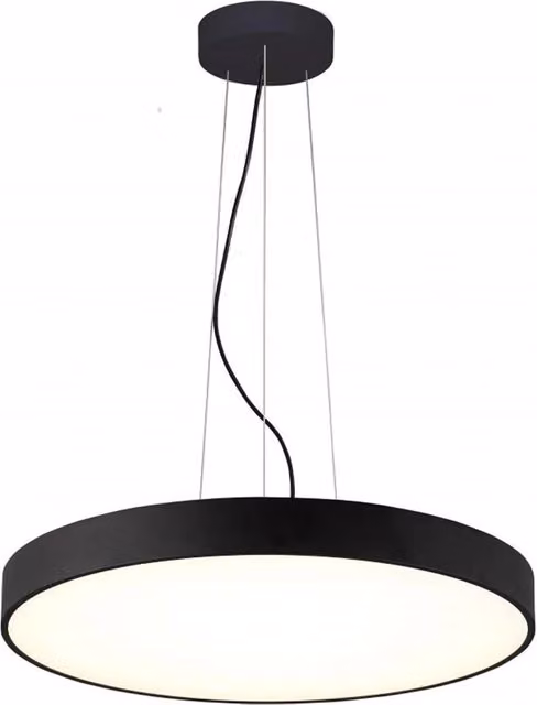 Lampadario pendente cerchio 40cm LED 43W MENKAR 400 lampada UP DOWN sospensione 2 temperature 230V COLORE NERO