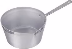 Casseruola conica in alluminio Agnelli Professional Family con manico e beccuccio versatore, diametro 18 cm, colore silver naturale