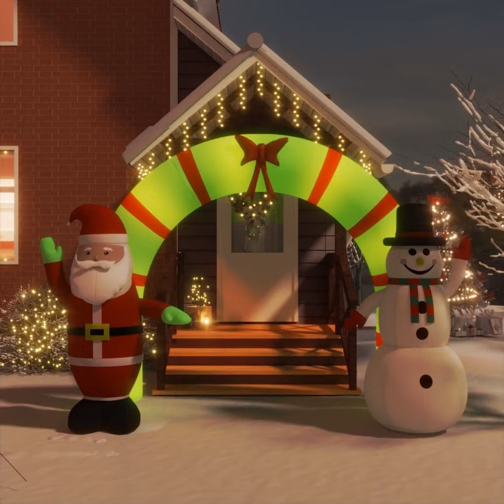 vidaXL Arco di Natale gonfiabile con LED 270 cm