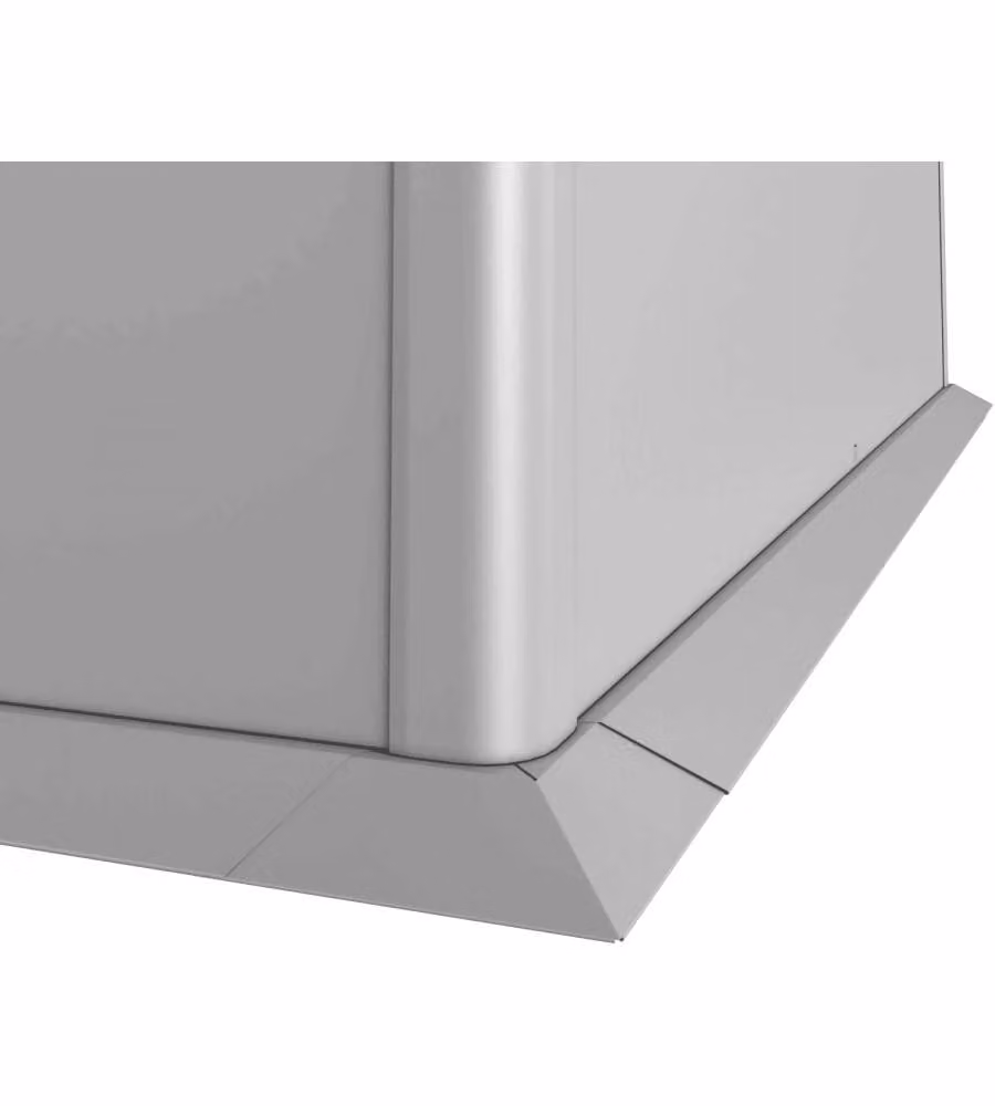 Biohort Bordo di Protezione Falciatura 1,5x0,5 m Argento Metallo