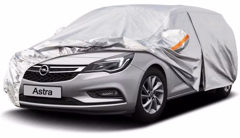Copertura per auto impermeabile e traspirante, compatibile con Opel Astra (2004-2025), colore argento, con 6 strati e copertura completa