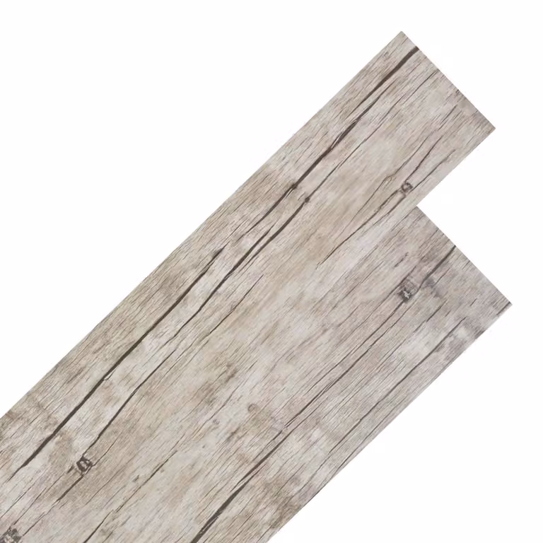 Plance per Pavimenti in PVC Autoadesive vidaXL Effetto Legno Rovere Lavato, Marrone e Beige, L/P/H: 61,0 x 30,5 x 0,5 cm