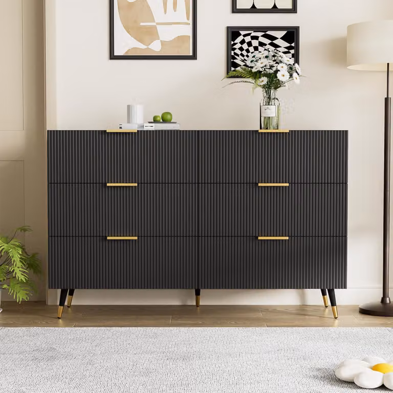 Credenza Fortuna Lai dal design moderno, mobile contenitore con cassetti e ampio spazio di stoccaggio [CODICE ARTICOLO PRECEDENTE: WF325790791BAA]