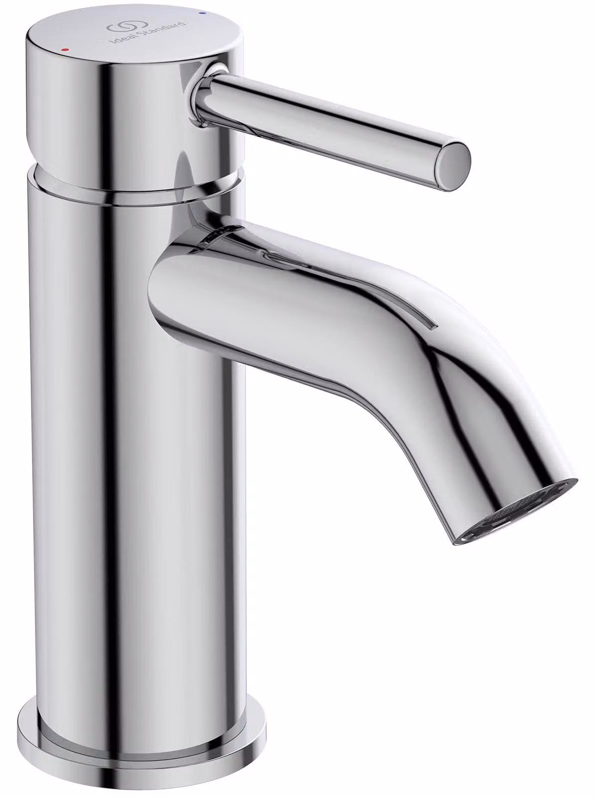 Miscelatore monocomando per lavabo, cromato, con portata di 5 litri al minuto, completo di gruppo di scarico