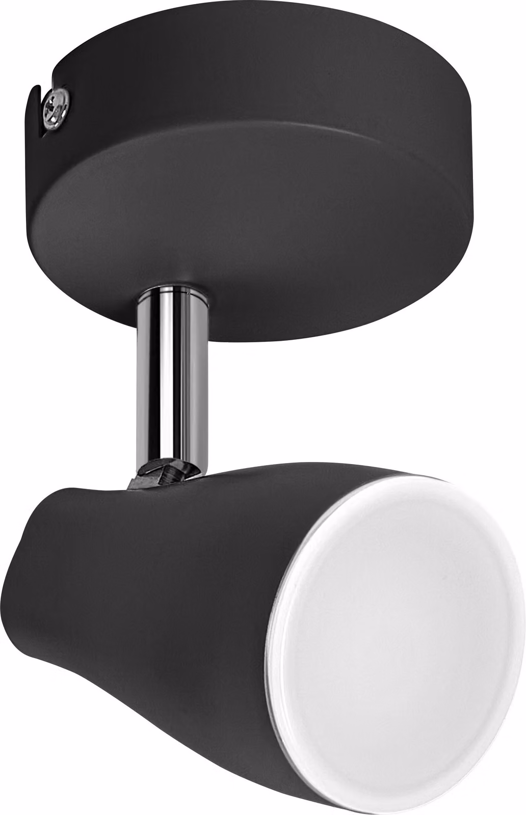 OSRAM LED SPOT PEAR faretto da soffitto a superficie, nero, 4,3W, 210lm, fornisce una luce direzionale con colore bianco caldo, con faretto flessibile GU10, lampada GU10 inclusa, classe di protezione IP20, 2700K