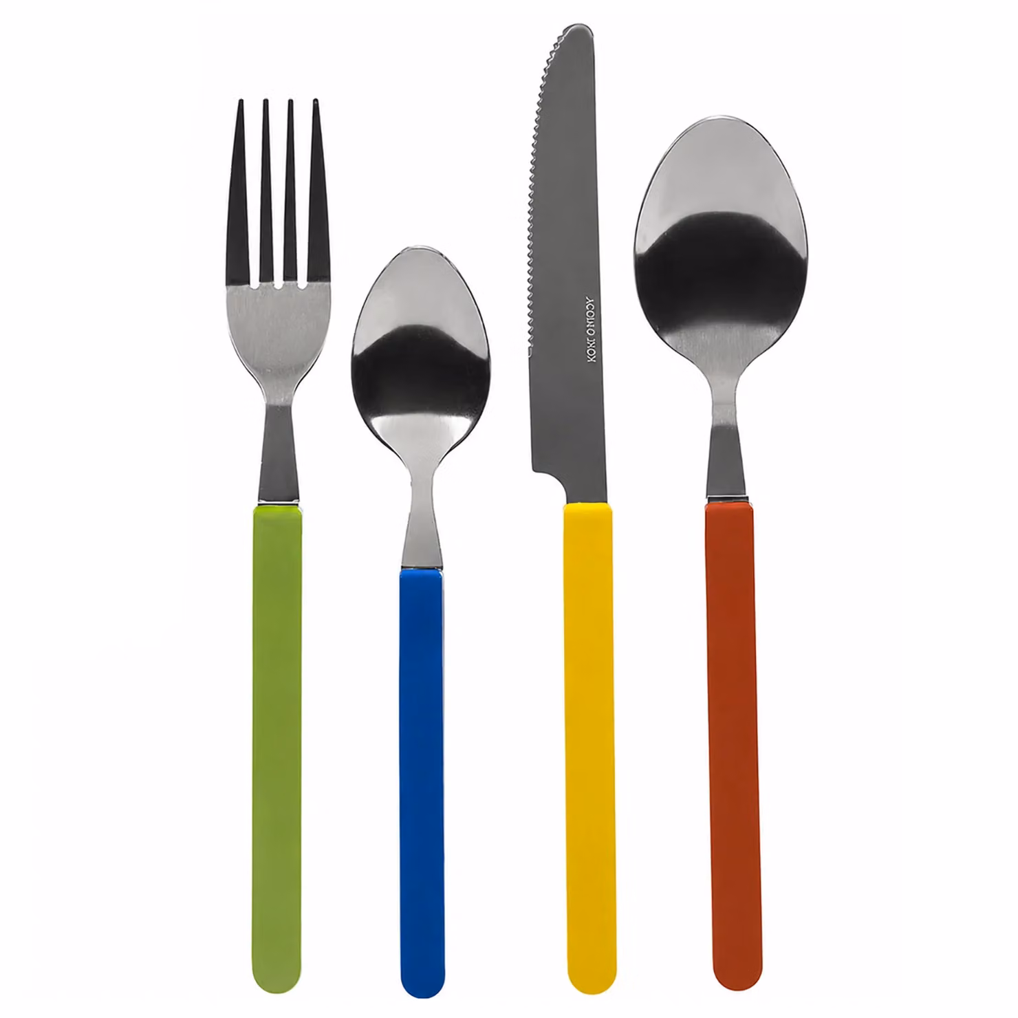 Gusto Casa Servizio Posate Calendula Mix Multicolore in Acciaio Inox, 16 Pezzi – 1