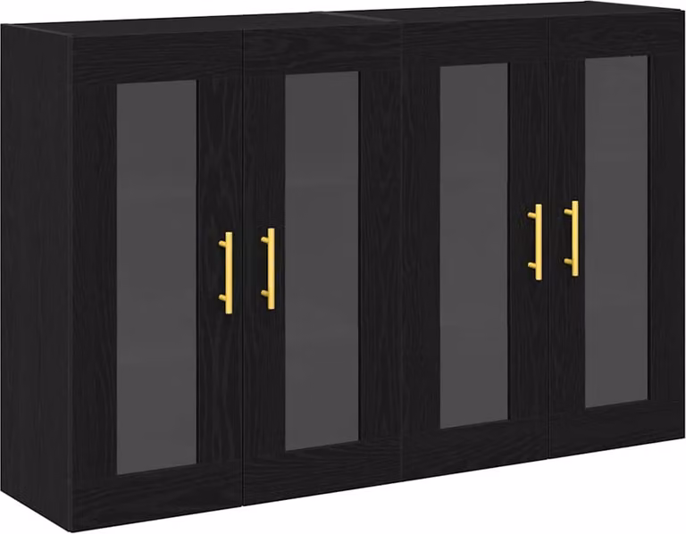 Armadi da Parete 2 pcs Rovere Nero 69,5 x 34 x 90 cm