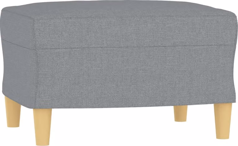 Poggiapiedi Grigio Chiaro 60x50x41 cm in Tessuto