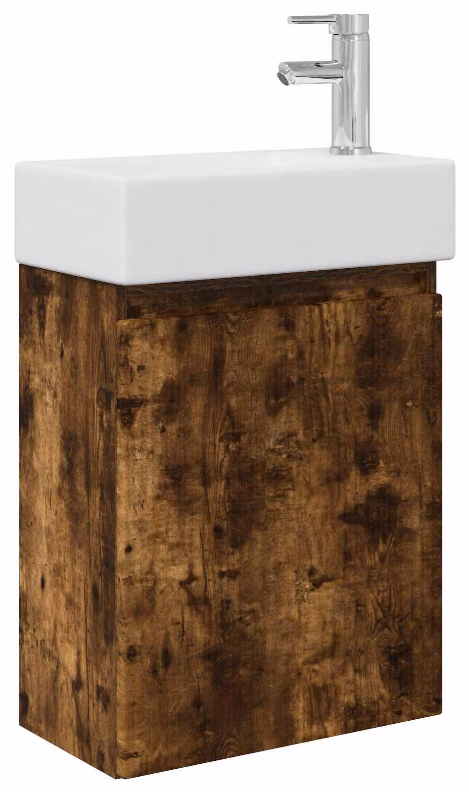 Mobile bagno con rubinetto Rovere Fumo 45,5 x 22,5 x 84 cm