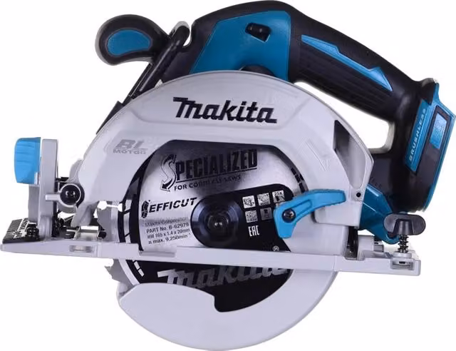 Sega circolare portatile Makita LXT DHS680Z turchese a batteria ricaricabile con luce LED 18 V