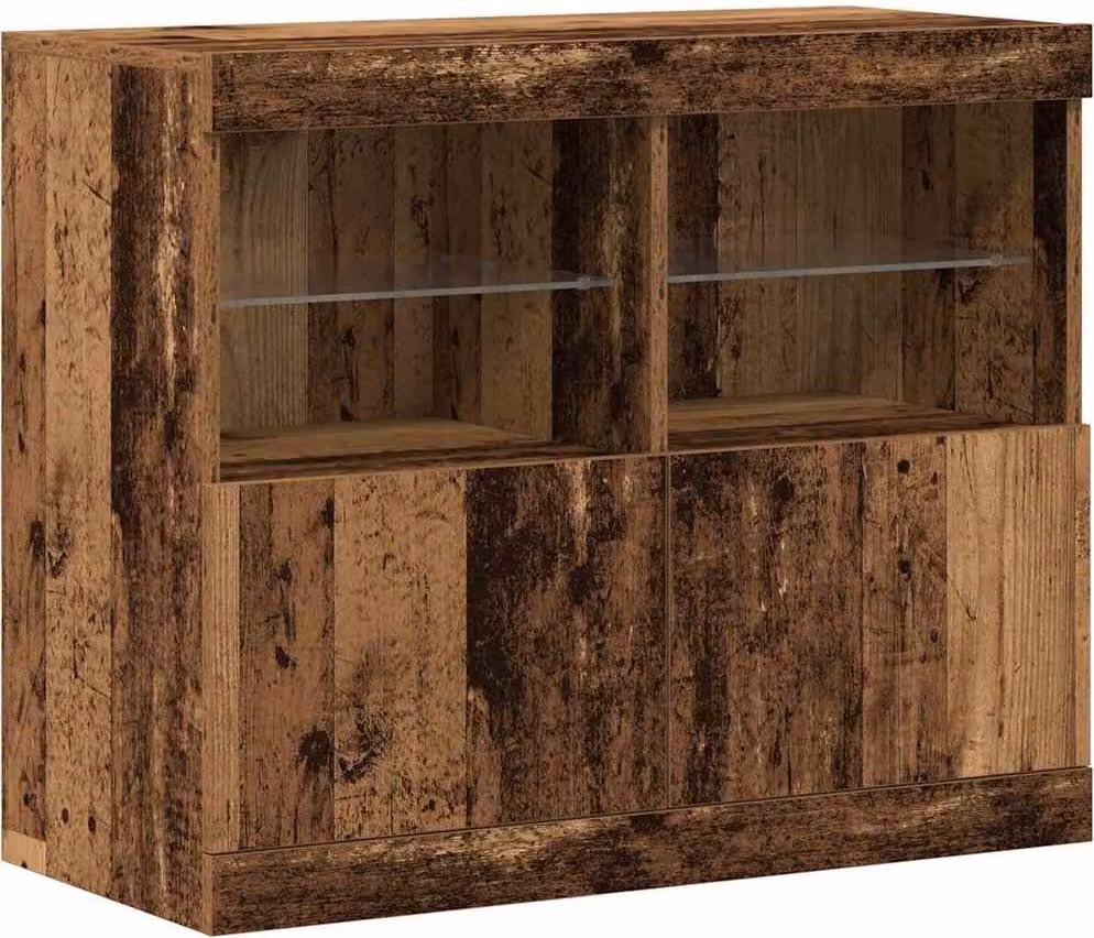 Madia LED Marrone 81 x 37 x 66,5 cm Legno multistrato