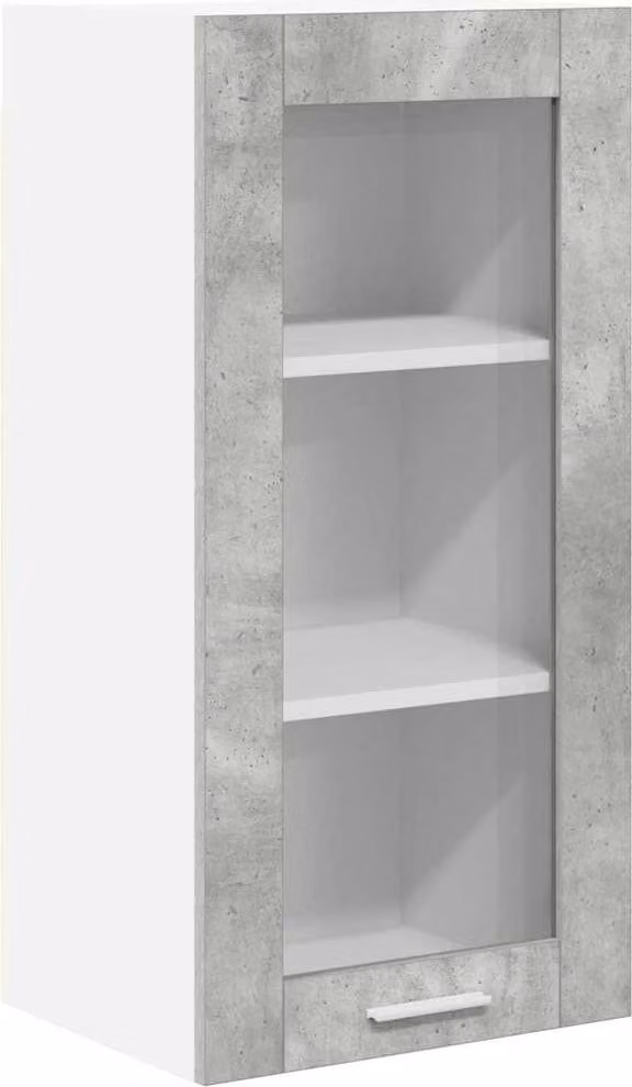 Armadio pensile con porta Grigio cemento 40 x 31 x 80 cm