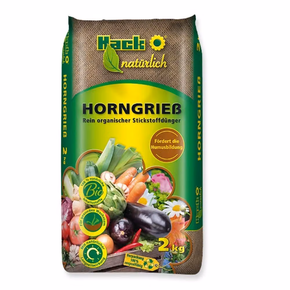 Hack Fertilizzante universale Horngrieß: fertilizzante azotato puramente organico, 2 kg