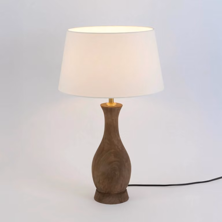 Holländer Lampada da tavolo ANTELAO, Legno scuro, Soggiorno / Sala da pranzo, Legno, Lampada da tavolo