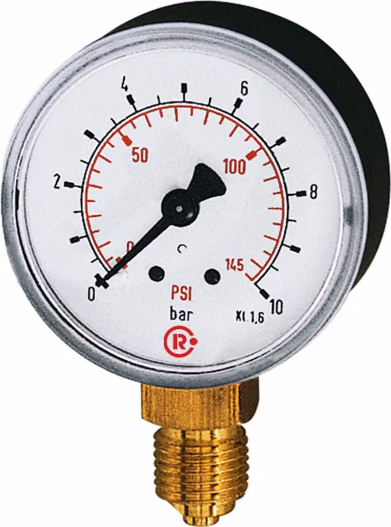 Mano standard Riegler, plastica, fondo G 1/8, 0 - 4,0 bar/58 psi, Ã˜ 40
