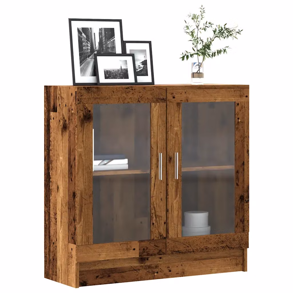 Libreria da parete vidaXL in stile classico color marrone con pannello posteriore, L: 82,5 cm, P: 30,5 cm, H: 80 cm