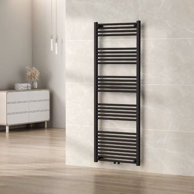 Scaldasalviette da parete Voss neu.haus Nero L: 160 cm, P: 60 cm, H: 3 cm