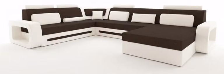 Divano angolare a forma di U, divano angolare, divano componibile, divano letto