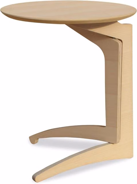 Tavolino Pieghevole da Salotto Ø43x51 cm in Legno Naturale