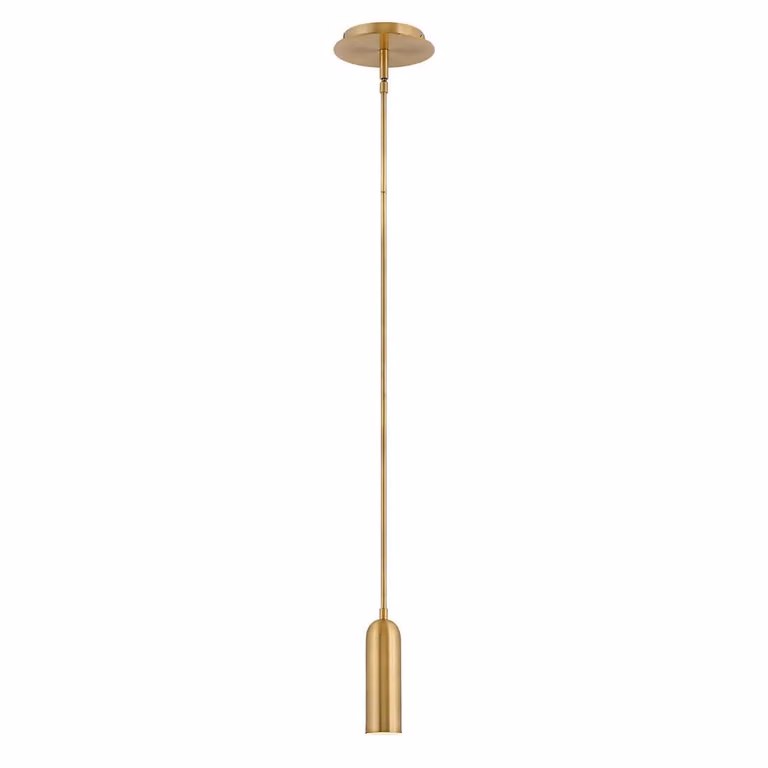 Lampada a sospensione LED Dax, ottone anticato, 8 W, bianco caldo, 320 lm, metallo, dimensioni: 102,2 x 12,7 x 12,7 cm, IP20, Hinkley